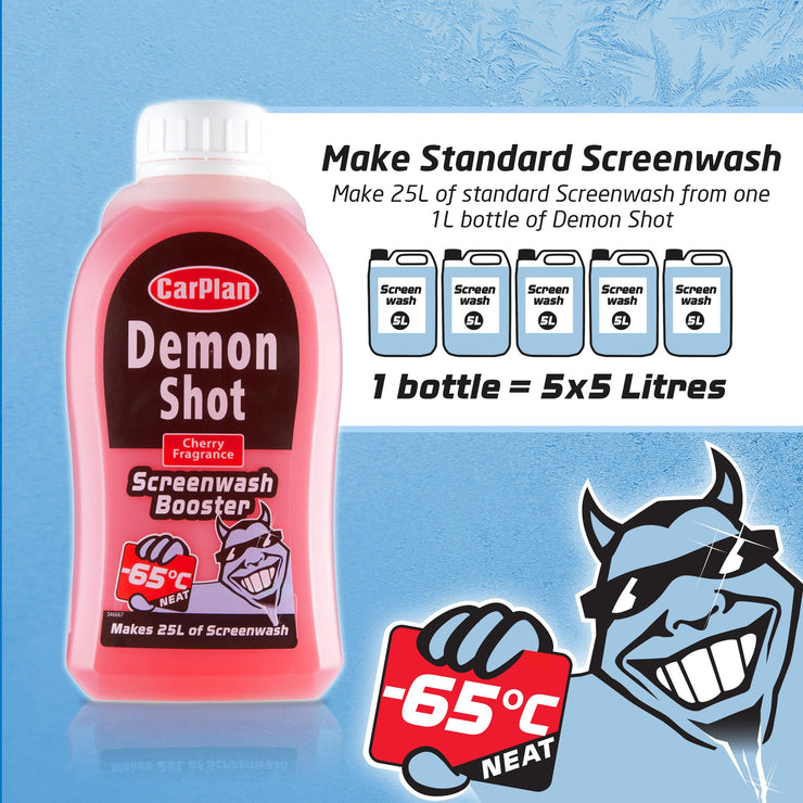 CarPlan Demon Shot Screenwash Booster, 500ml (Pack of 6)