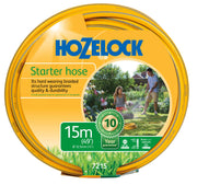 HOZELOCK - Starter Hose ø 12,5mm (1/2") 15m : Versatile, UV-resistant Garden Hose, 4-layer Braided Reinforced Hose, UK Made, General Purpose, Hard Wearing, 10 Year Guarantee* [7215P0000]