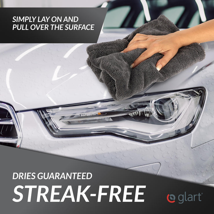 Glart Twist Car Drying Cloth XXL - Premium 80x55cm microfiber towel for scratch-free drying Large drying towel for cars and motorcycles