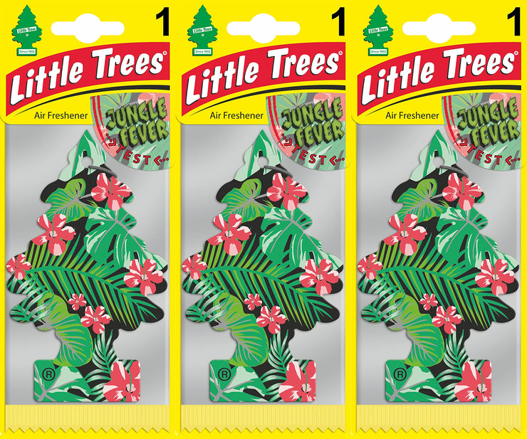 Little Trees Air Freshener Tree LTZ081 Jungle Fever Fragrance For Car Home Boat Caravan - 3-Pack