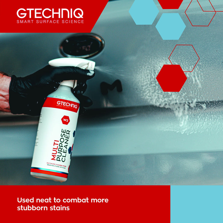 Gtechniq W2 Multi-Purpose Cleaner for Cars, Matchless Cleaning Power, Biodegradable, Supreme Dirt Removal - 500ml