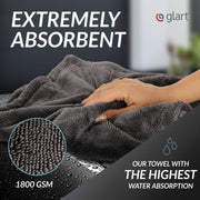 Glart Twist Car Drying Cloth XXL - Premium 80x55cm microfiber towel for scratch-free drying Large drying towel for cars and motorcycles